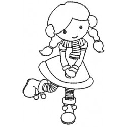 Stickserie - Schneegetobe Girl 5
